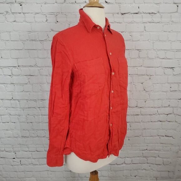 MOTHER the breezy foxy button down split back top XS Red - Picture 2 of 9